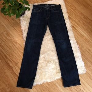 7 for All Mankind Dark Wash Straight Leg Jeans